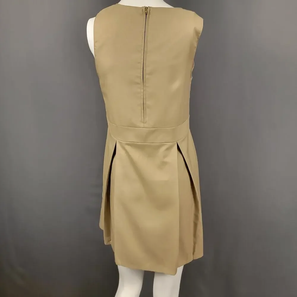 Sleeveless Mini Dress 12 Pleated Cotton Blend Classic Chic